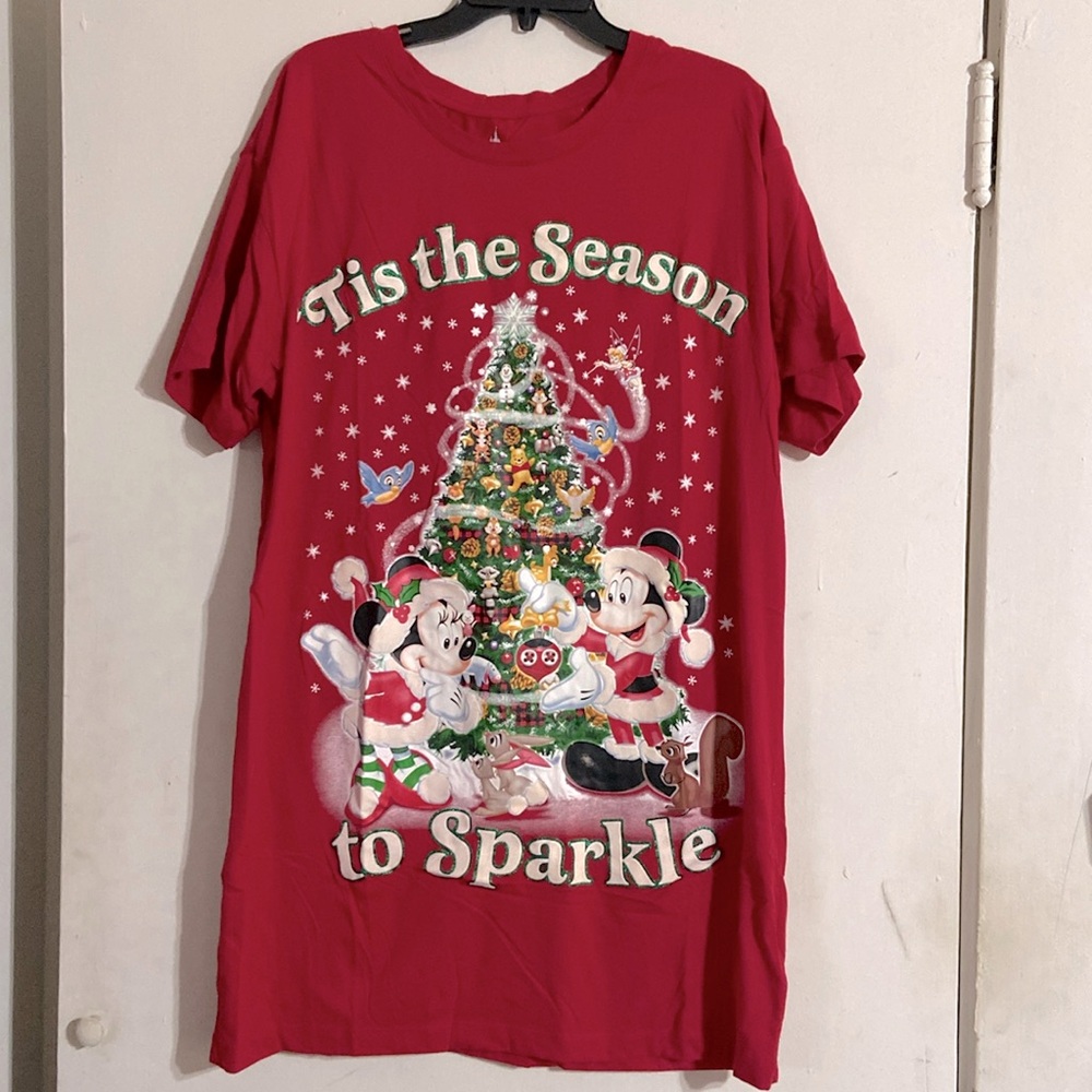 Disney Parks Holiday Christmas Night Shirt O/S